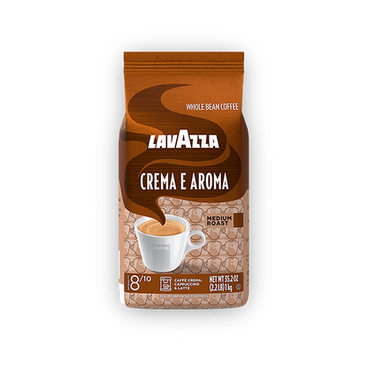 Lavazza Crema e Aroma cafea boabe 1 kg – ambalaj original complet, fundal transparent