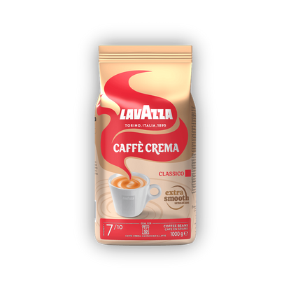 Lavazza Caffè Crema Classico cafea boabe 1 kg – ambalaj original complet, fundal transparent