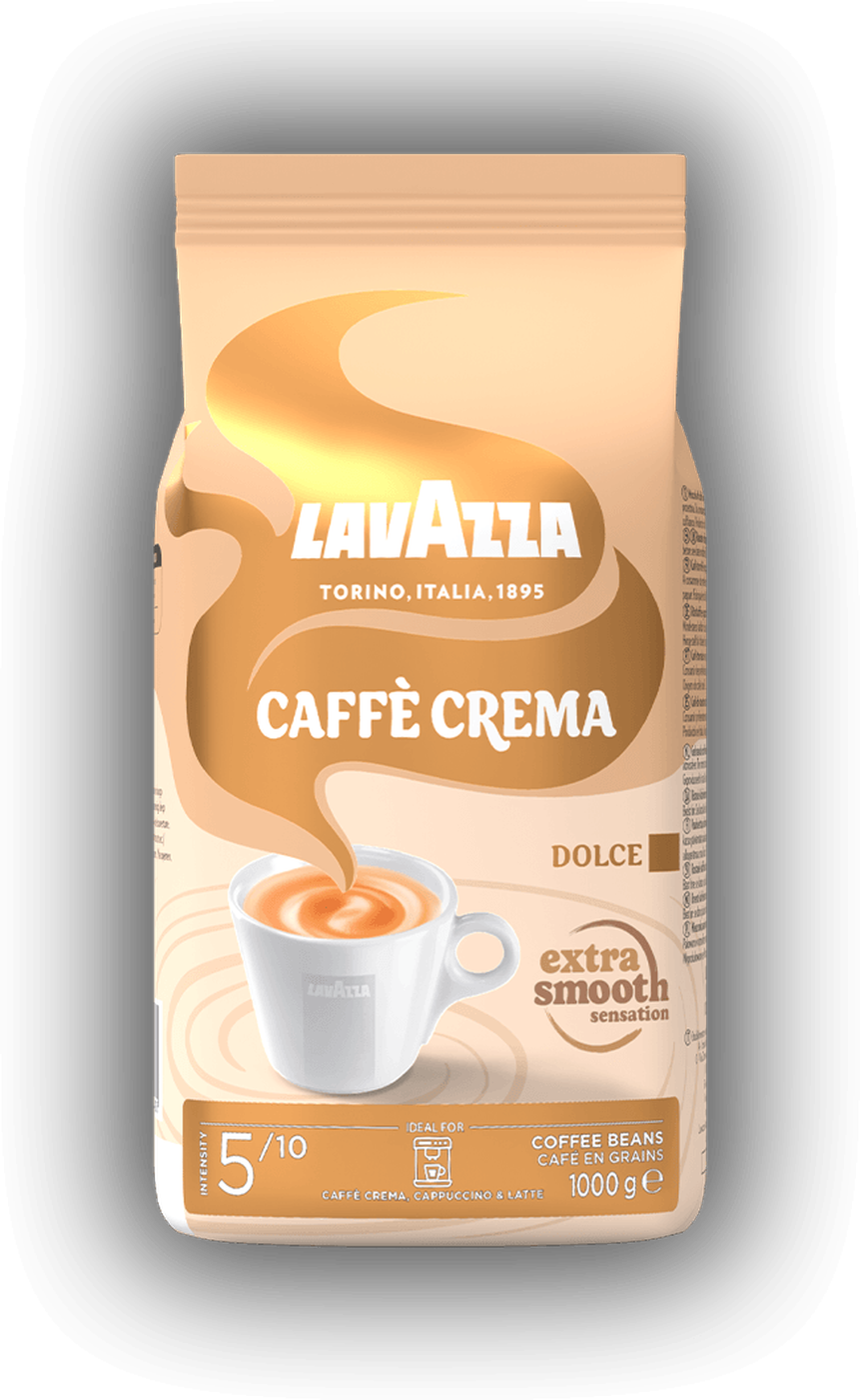 Lavazza Caffè Crema Dolce cafea boabe 1 kg – ambalaj original, fundal transparent