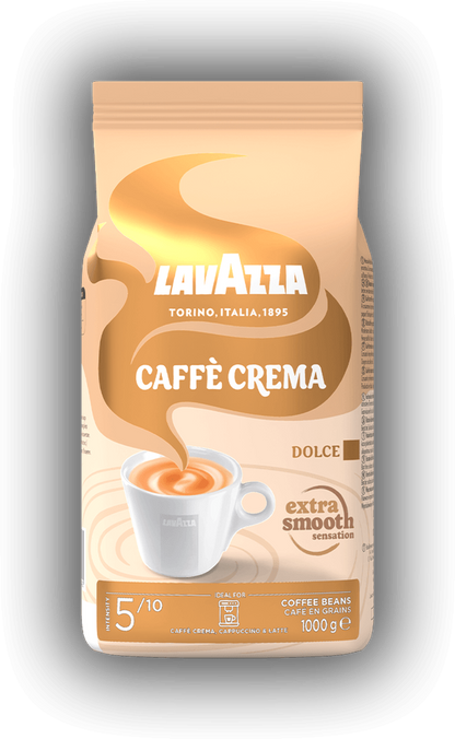 Lavazza Caffè Crema Dolce cafea boabe 1 kg – ambalaj original, fundal transparent
