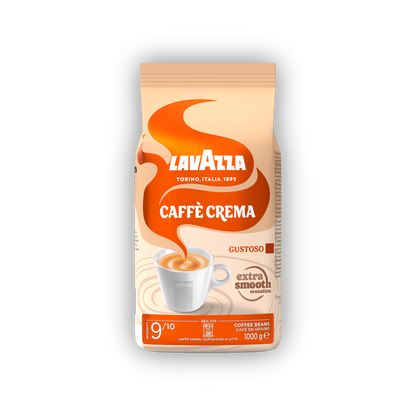 Lavazza Caffè Crema Gustoso cafea boabe 1 kg – ambalaj original complet, fundal transparent