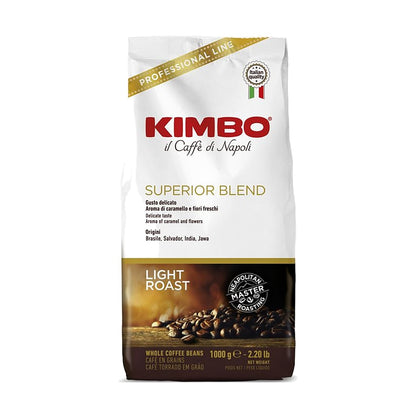 Kimbo Espresso Bar Superior Blend cafea boabe 1 kg – ambalaj original, fundal alb