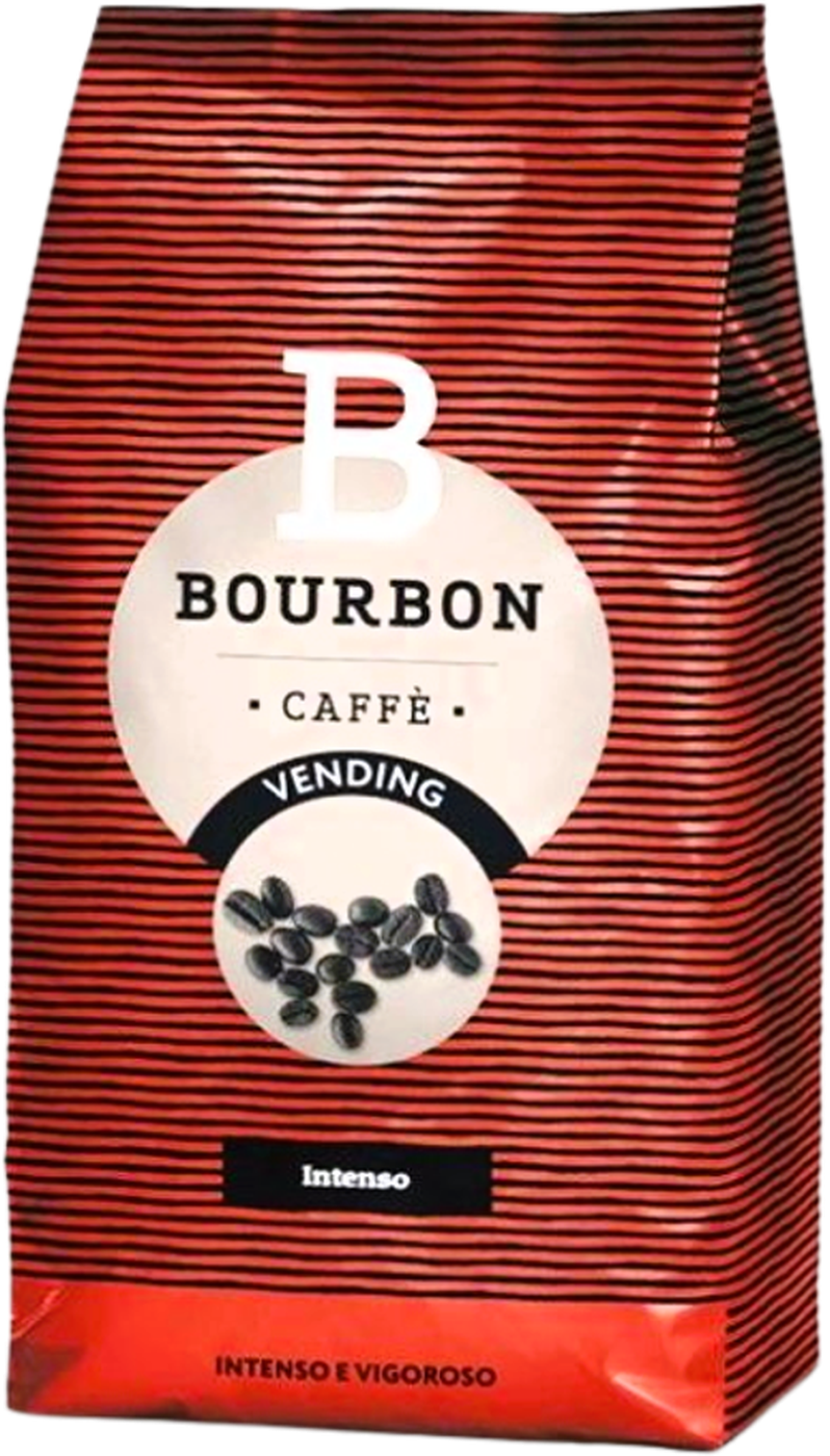 Lavazza Bourbon Intenso Vending cafea boabe 1 kg – ambalaj original, fundal transparent
