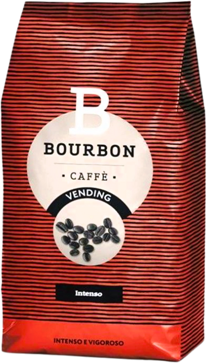 Lavazza Bourbon Intenso Vending cafea boabe 1 kg – ambalaj original, fundal transparent