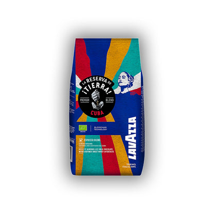 Lavazza Tierra Cuba cafea boabe 1 kg – ambalaj original, fundal alb