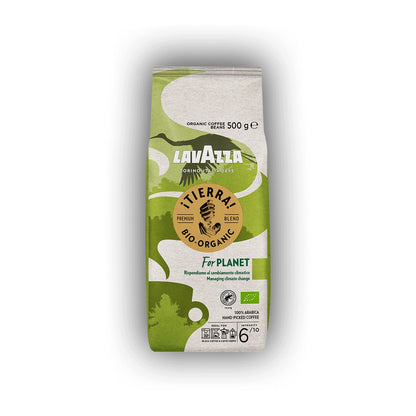 Lavazza Tierra Bio Organic cafea boabe 1 kg – ambalaj original, fundal alb