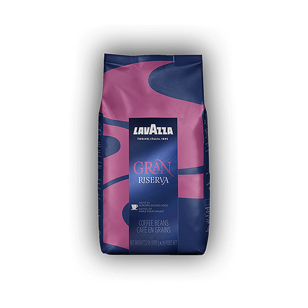 Lavazza Gran Riserva cafea boabe 1 kg – ambalaj original, fundal alb