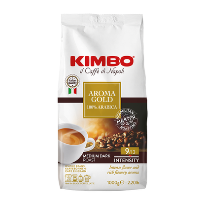 Kimbo Aroma Gold 100% Arabica cafea boabe 1 kg - imagine 3