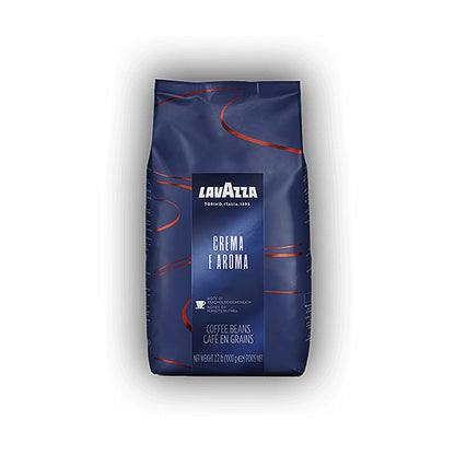 Lavazza Crema e Aroma Espresso cafea boabe 1 kg – ambalaj original, fundal alb