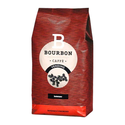 Lavazza Bourbon Intenso Vending cafea boabe 1 kg – ambalaj original, fundal alb