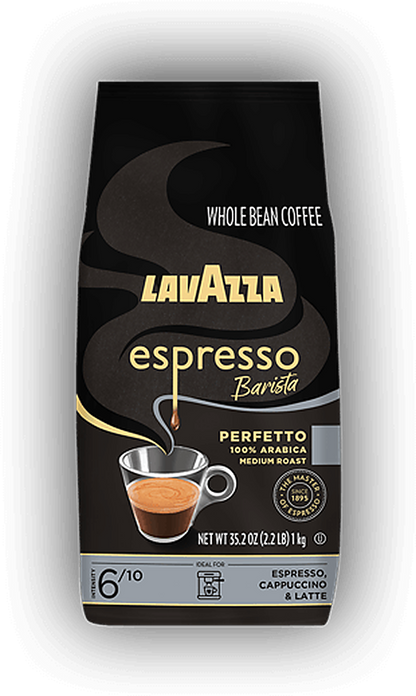 Lavazza Espresso Barista Perfetto cafea boabe 1 kg – ambalaj original, fundal transparent