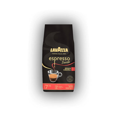 Lavazza Gran Crema Espresso cafea boabe 1 kg – ambalaj original, fundal alb