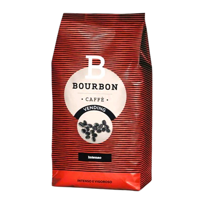 Lavazza Bourbon Intenso Vending cafea boabe 1 kg – ambalaj original complet, fundal transparent