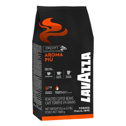 Lavazza Expert Aroma Più cafea boabe 1 kg – ambalaj original, fundal transparent